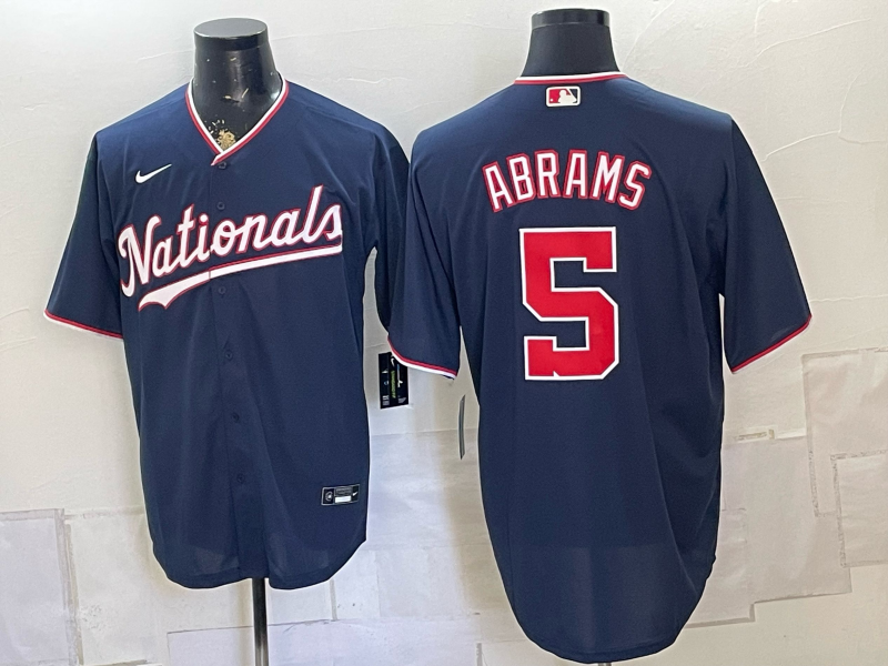 Men Washington Nationals #5 Abrams blue Nike MLB 2026 jersey 0826006